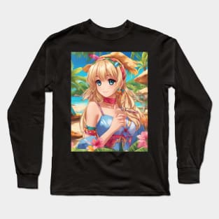 Nerdy and Nice Anime Girl Graphi Long Sleeve T-Shirt